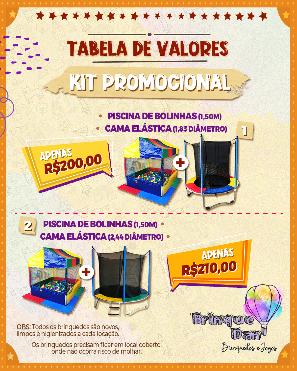 Locação de Brinquedos