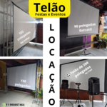 Locação de Telão, Projetores, iluminação, Som , Microfones .